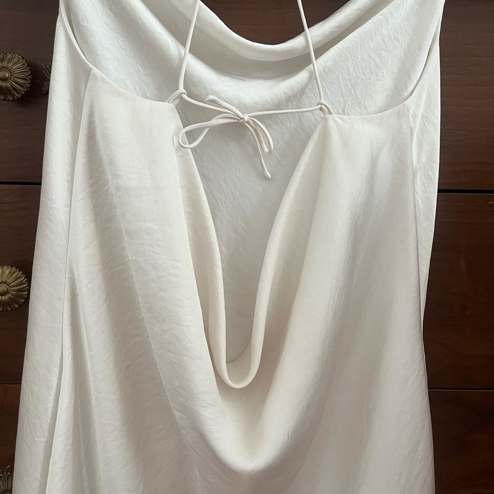 Aritzia Wilfred Harmonist Satin Cowl Neck Slip Dress - Picture 7 of 13